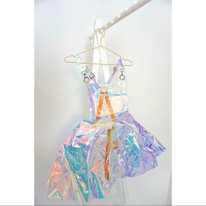 holographic overall dress